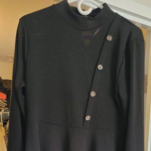 Black bell sleeved dress